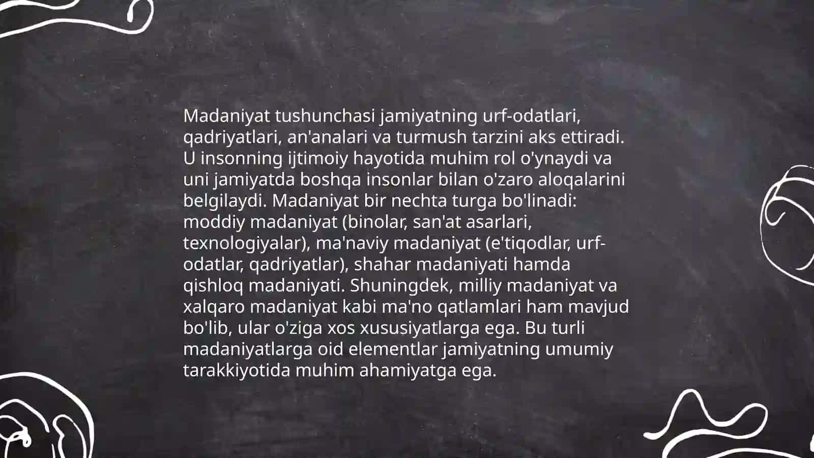 Madaniyat nazaryasi fanining predmeti va vazifalari 4