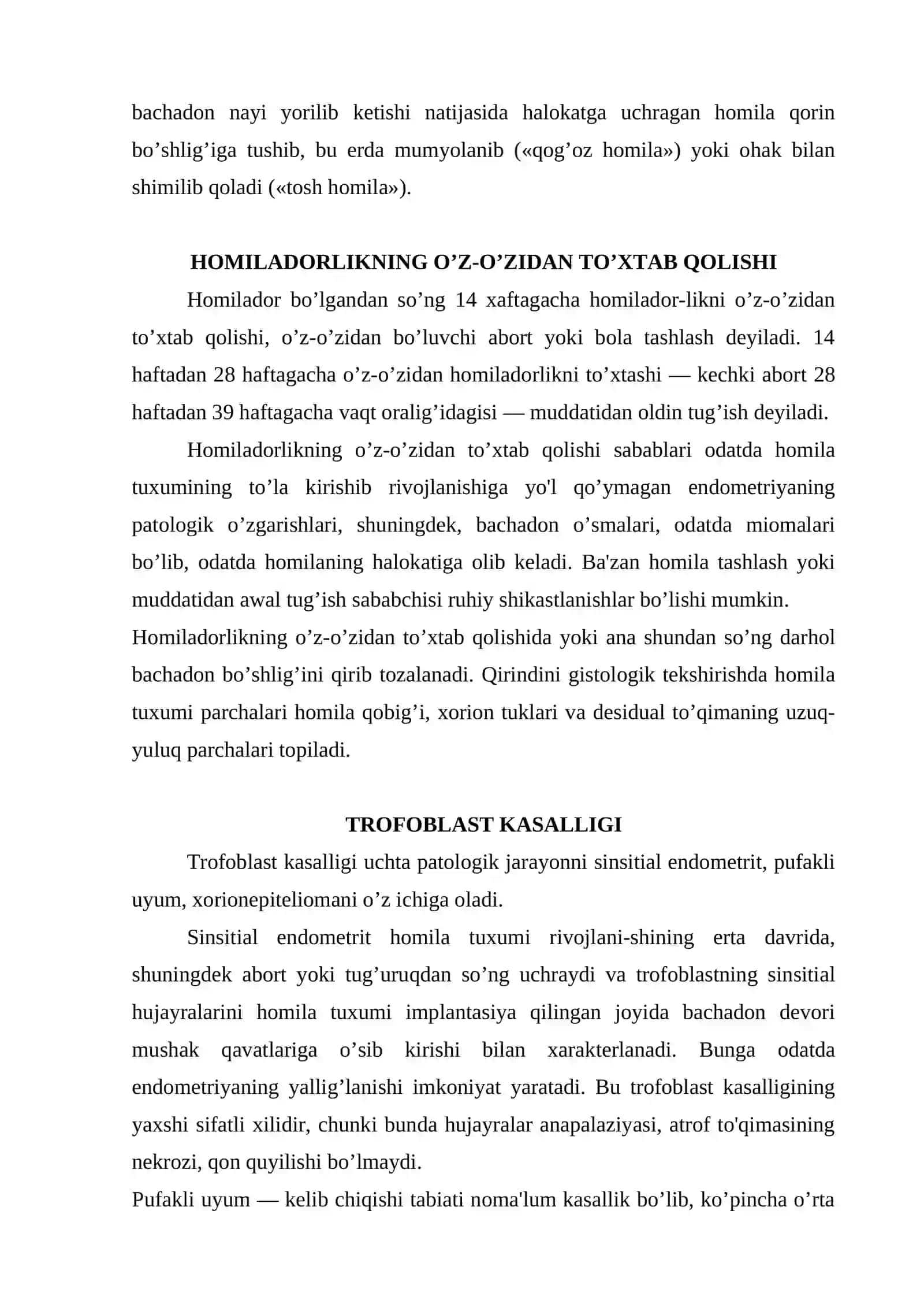 Homiladorlik va tug’ruq bilan bog’liq bo’lgan kasalliklar 4