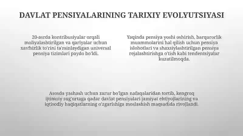 Davlat pensiya taminoti fanining rivojlanish tendensiyalari 4
