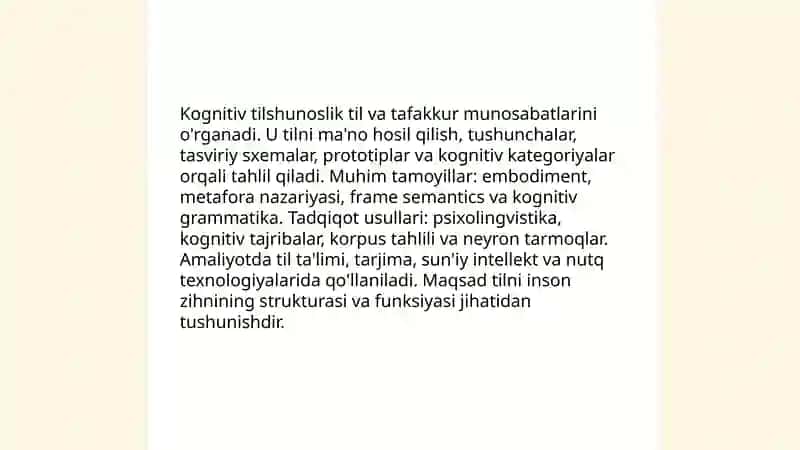 Tilshunoslikning zamonaviy yõnalishlari 4