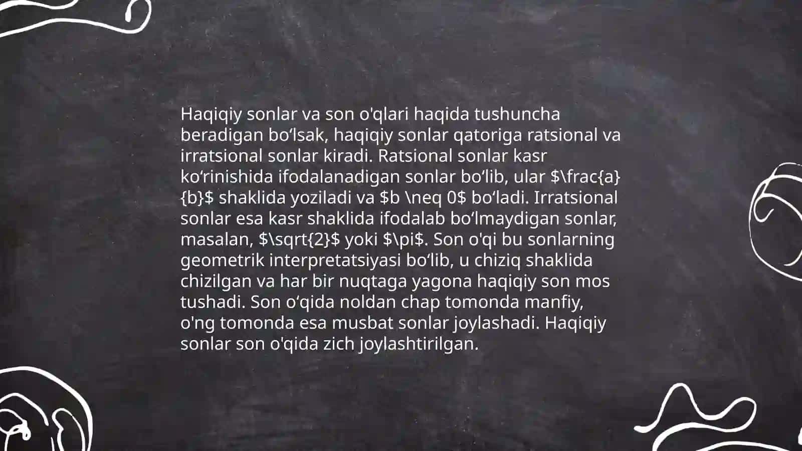 Haqiqiy sonlar 4