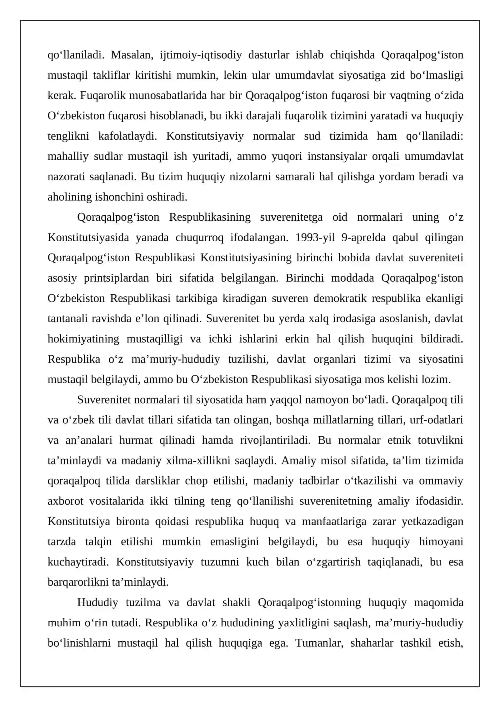 Qoraqalpog‘iston Respublikasining huquqiy maqomi 4
