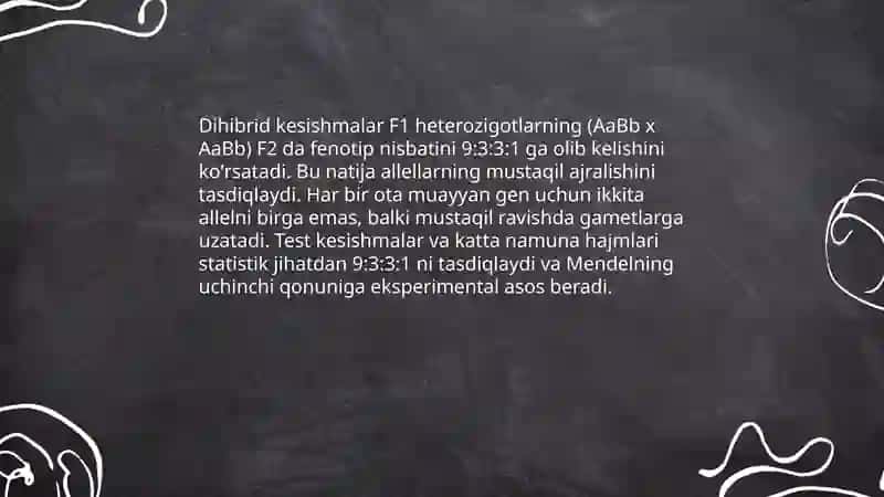 Mendelning 3 qonuni 4