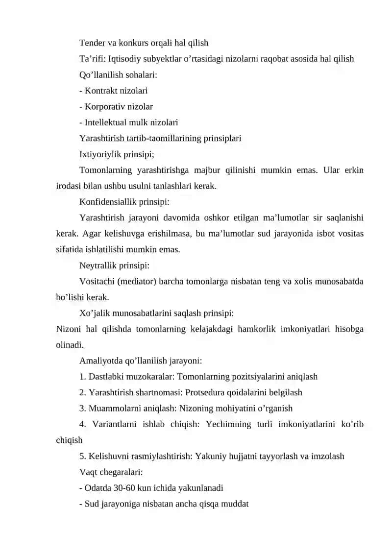 IQTISODIY PROTSESSUAL HUQUQI FANIDAN YARASHTIRISH TARTIB – TAOMILLARI (IPK16-BOB) 4
