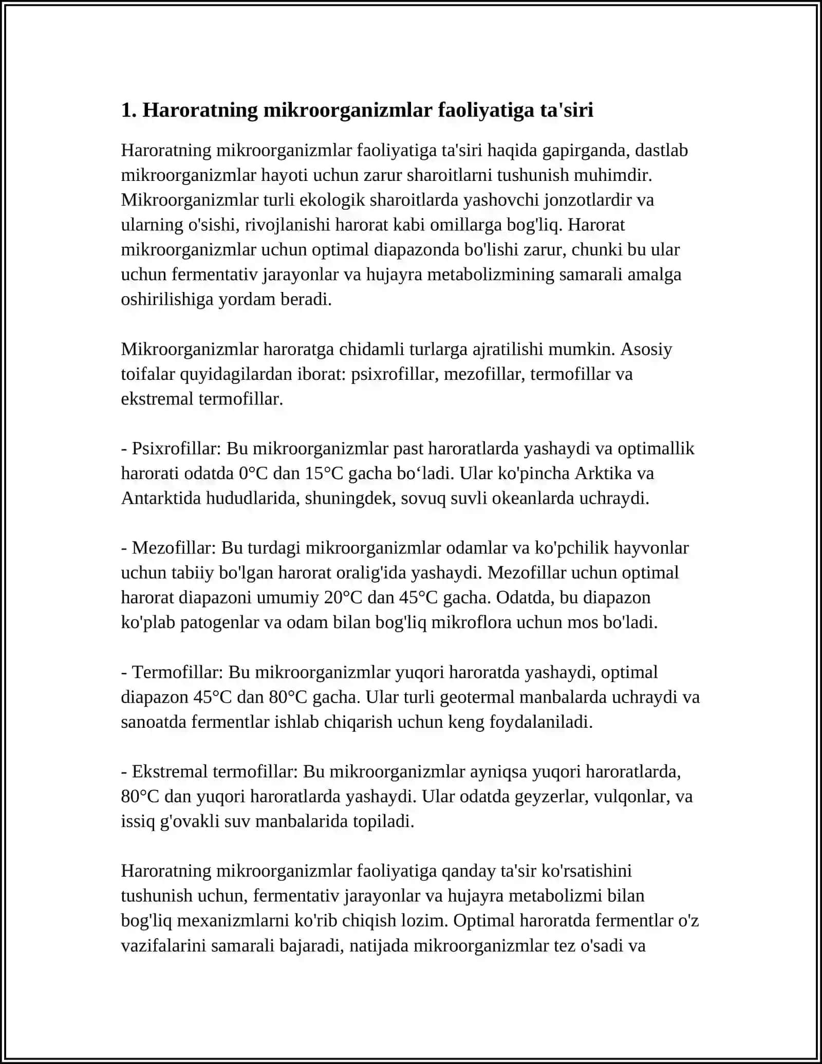 MIKROORGANIZMLARGA KIMYOVIY FIZIKA VA BIOLOGIK OMILLARNING TASIRI 4