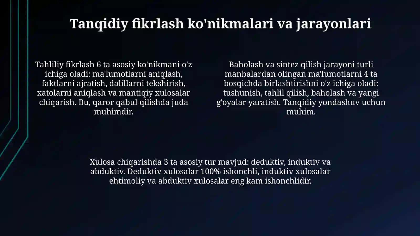 Tanqidiy Fikrlash: Asoslar va mohiyat 4