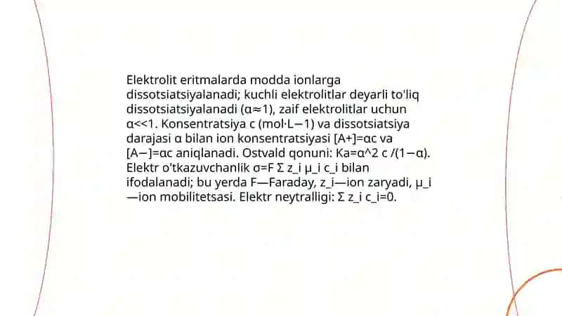 Suyuqliklarda elektr toki.Elektroliz hodisasi.Faradey qonunini o'rganish 4