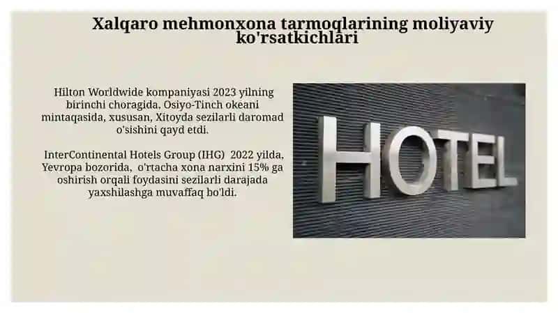 Xalqaro mehmonxona tarmoqlari va ularning ahamiyati 4