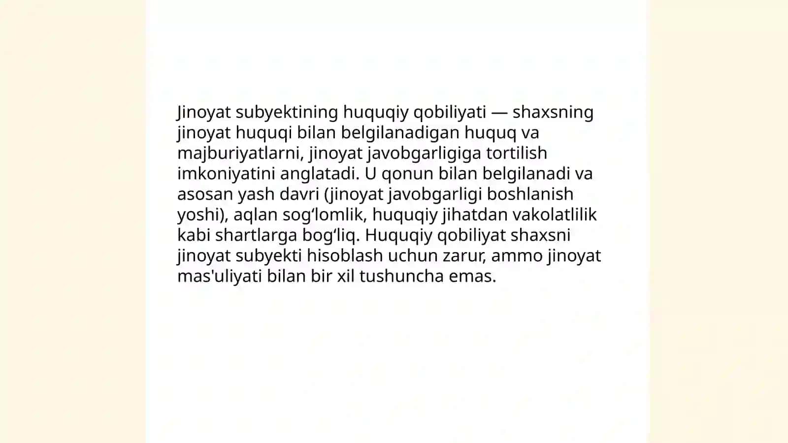 Jinoyat subyekti va subyektiv tomon 4