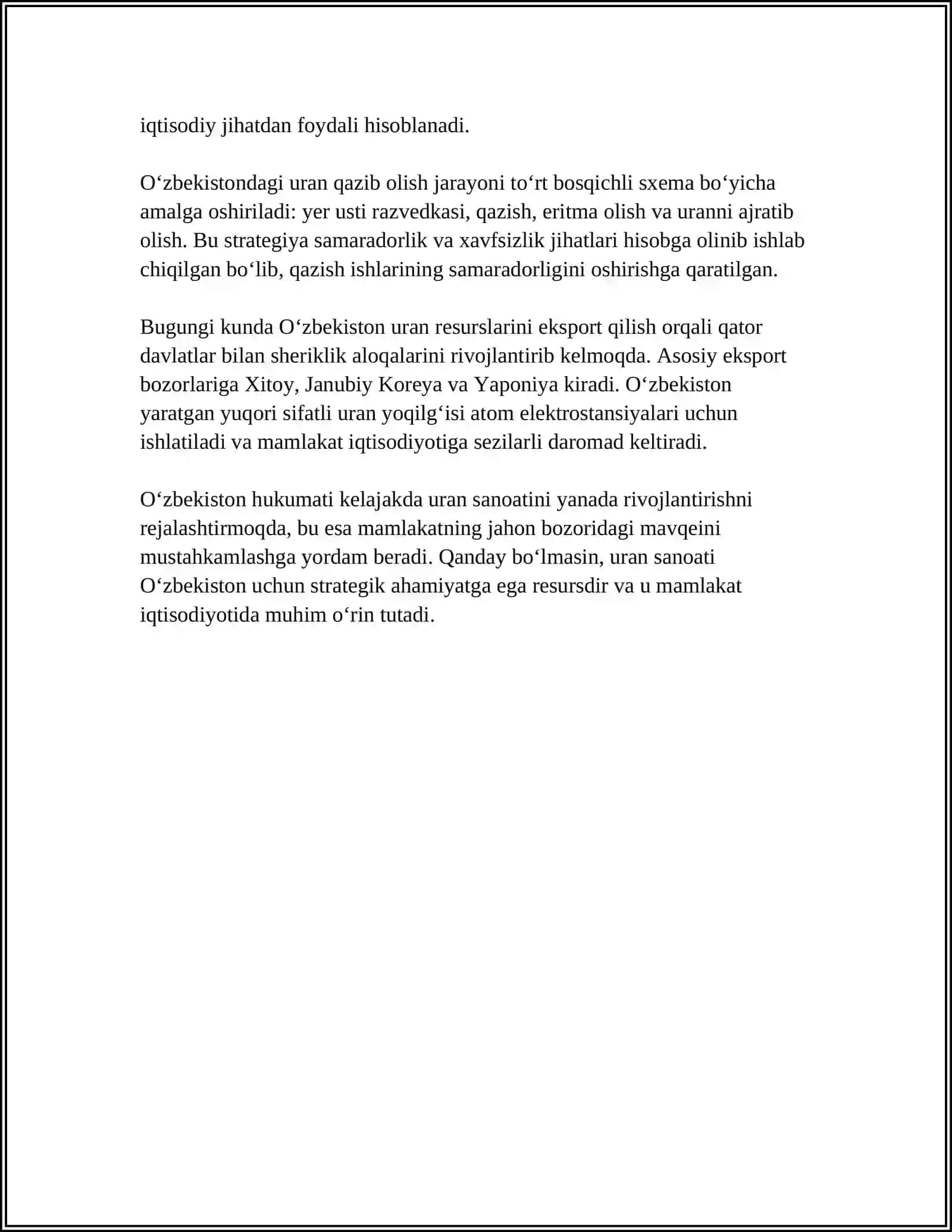 O‘ZBEKISTINDAGI URAN KONLARI ZAXIRALARI 4