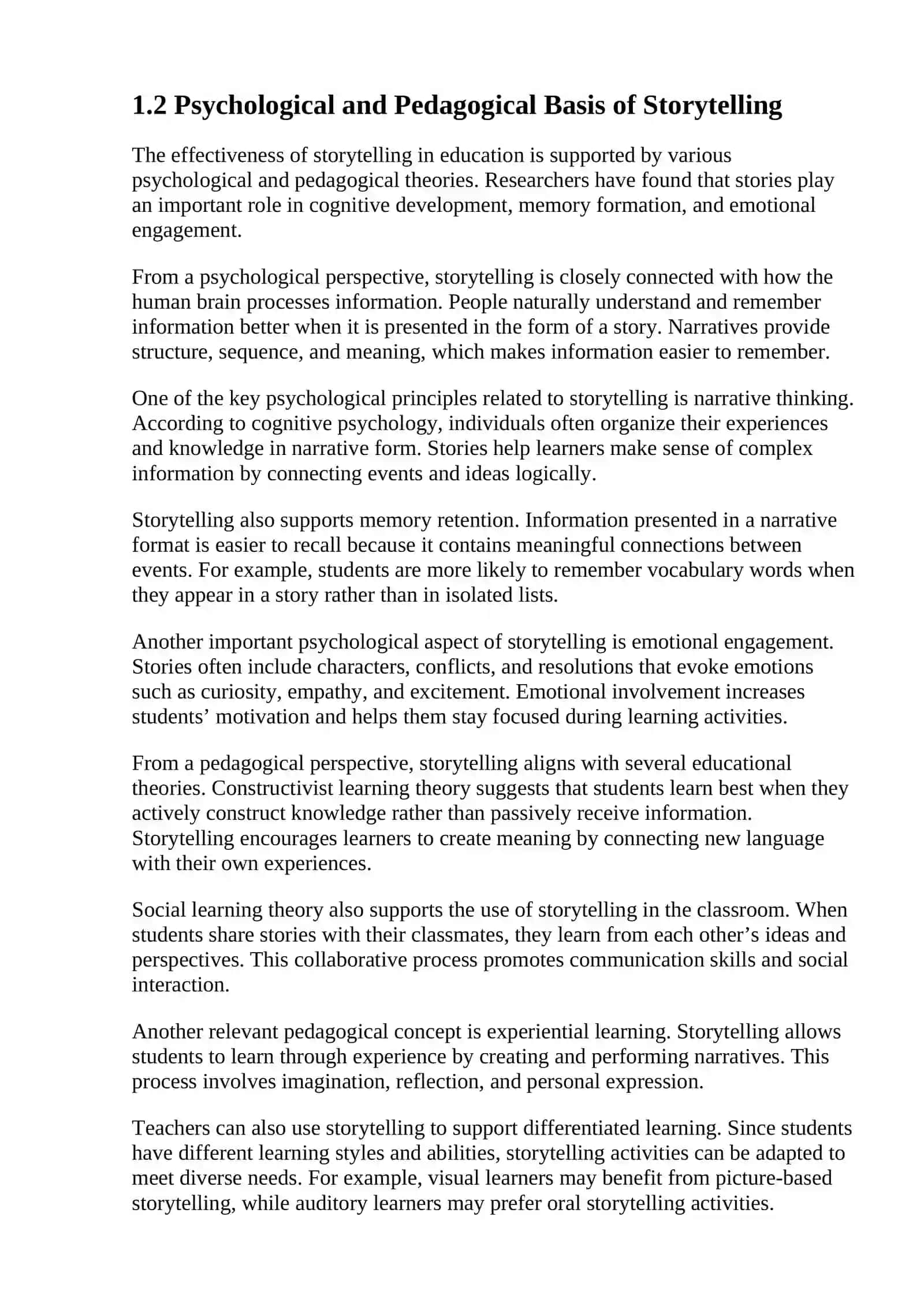 The Use of Storytelling as an Assessment Method in School English Programs 4