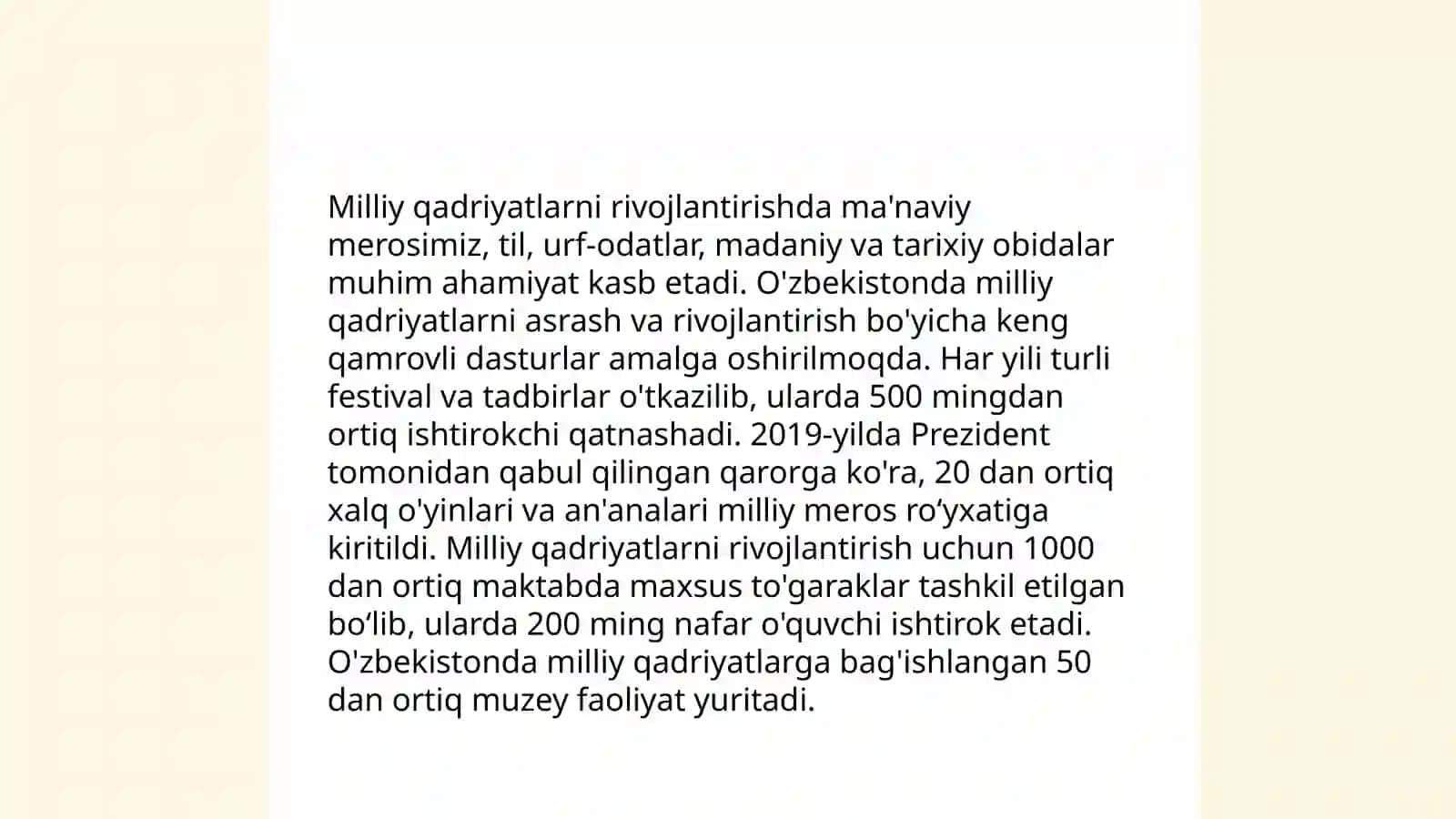 Yangi Oʻzbekistonda amalga oshirilayotgan maʼnaviy oʻzgarishlar 4