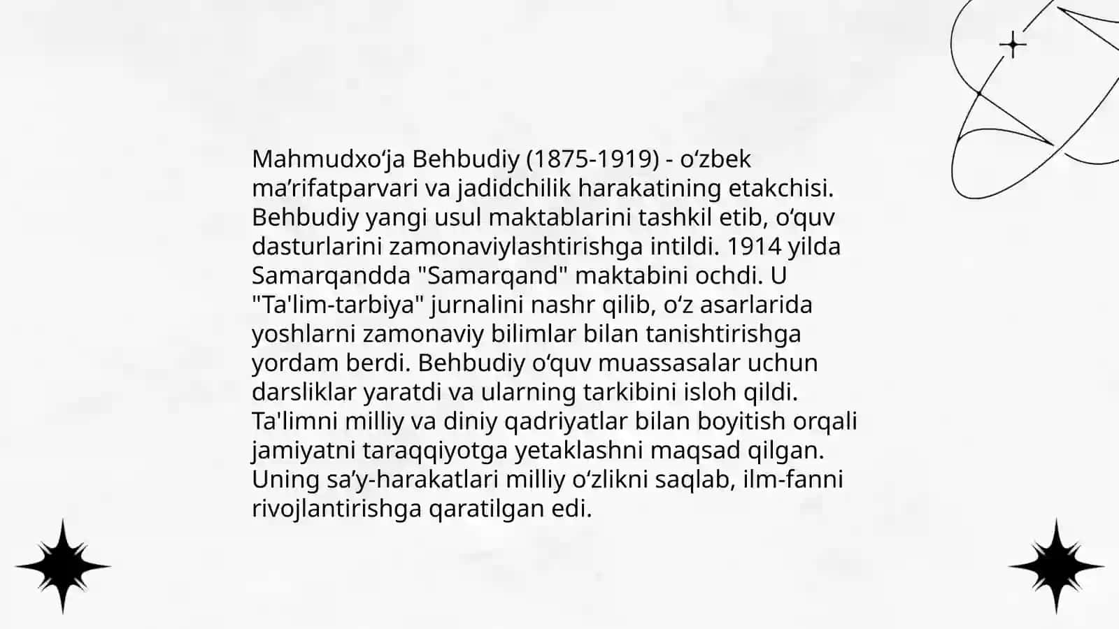 Mahmudxo'ja Behbudiyning 4