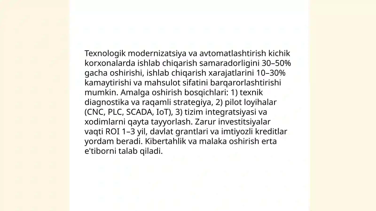 Sanoat tarmoqlarida kichik biznes uchun klasterlash va tarmoq hamkorligi 4