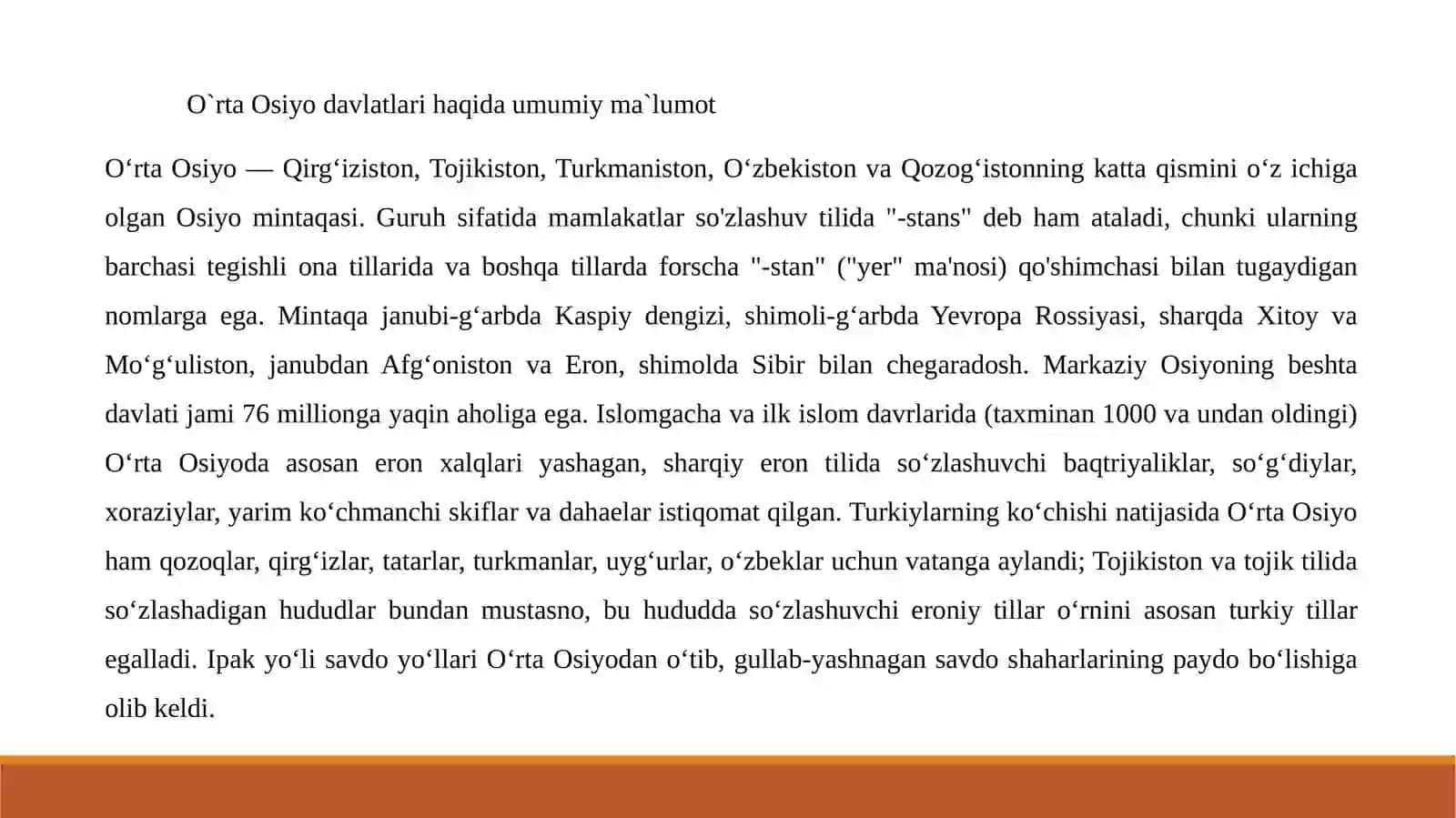 O`rta Osiyo davlatlarining ma`muriy-hududiy bo`linishi 4
