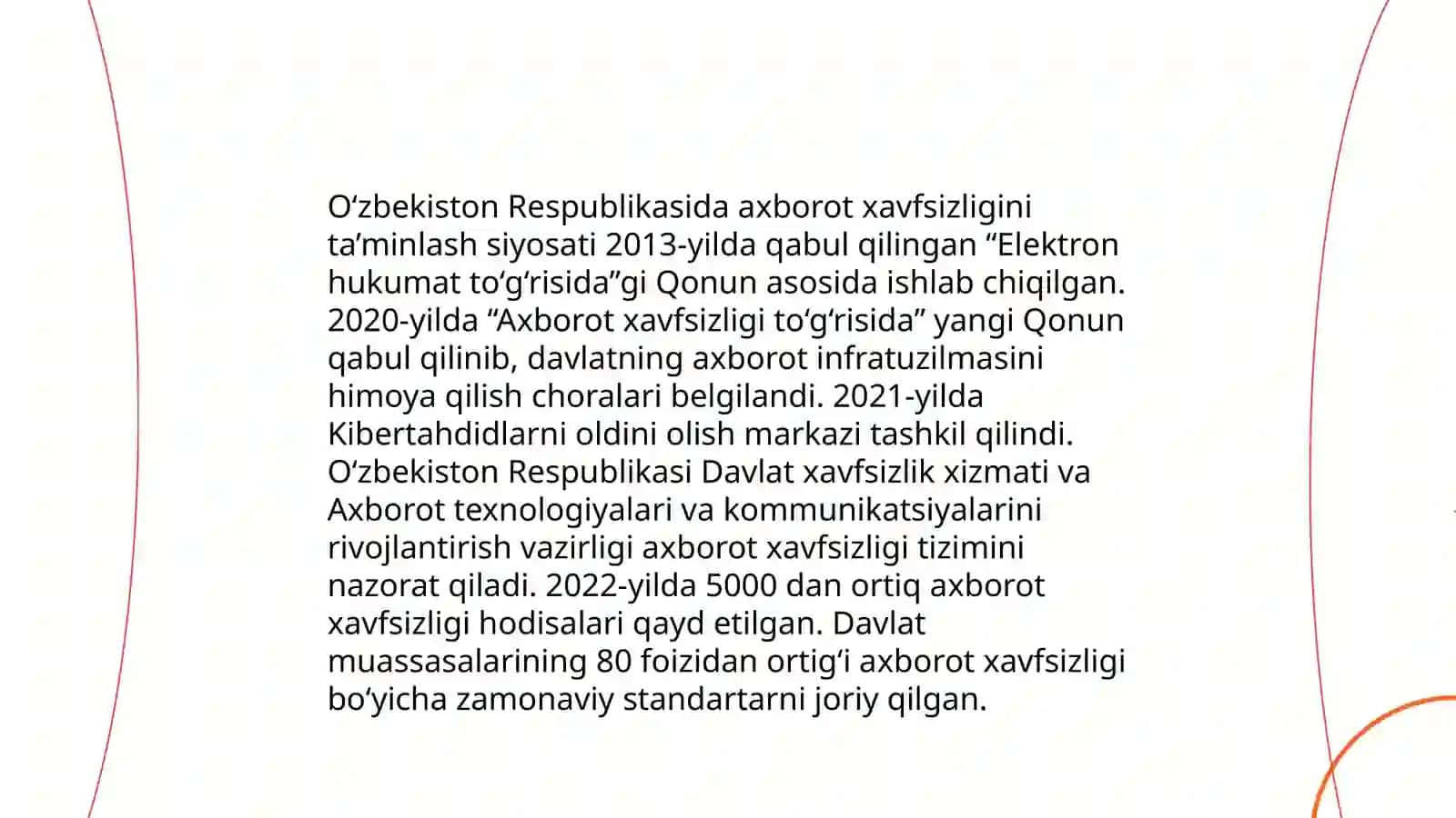 Oʻzbekistonda axborotning xavfsizligining ma'naviy va huquqiy asoslari 4