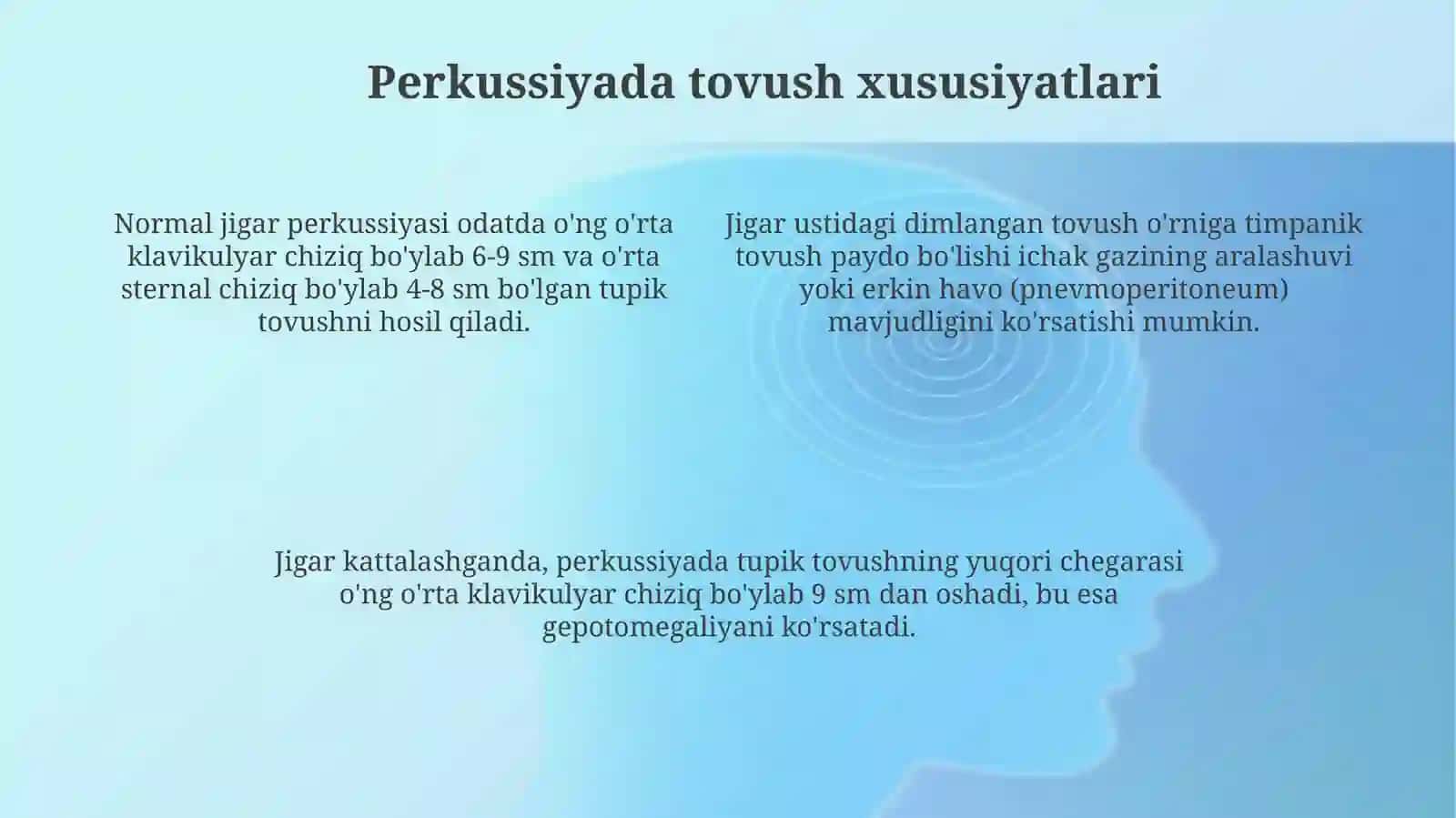 Jigar perkussiyasidagi norma va patologiya 4