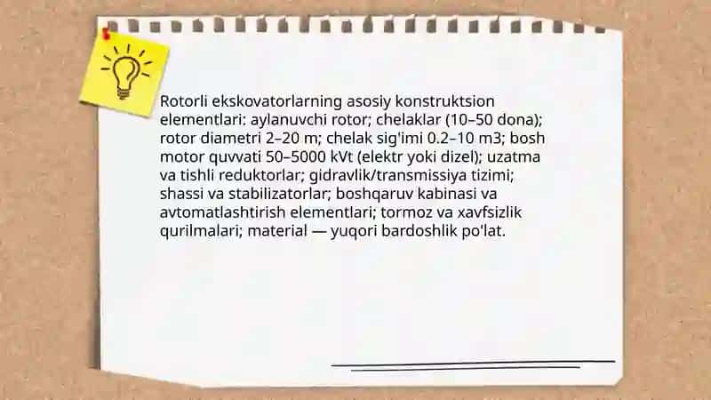 Ko'p cho'michli ekskovatorlar (Rotorli) haqida ma'lumot va ulatning karyer unumdorligiga qo'shgan xissalari 4