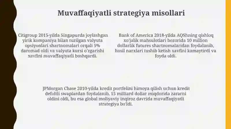Banklarning Derivativlar bilan operatsiyalari 4