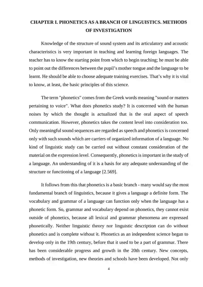 Methods of investigation in phonetics 4