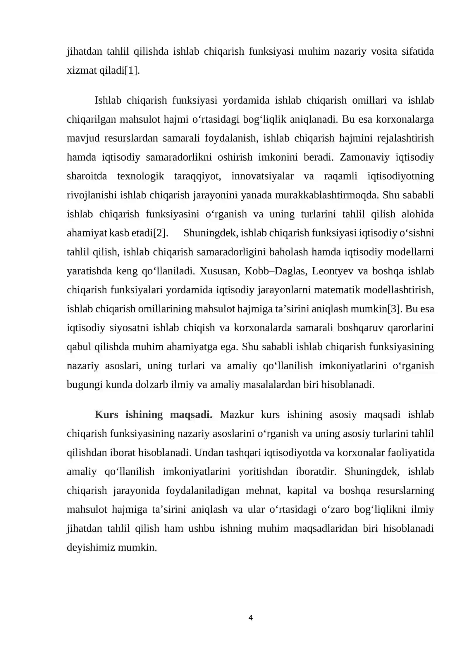 Ishlab chiqarish funksiyasi 4