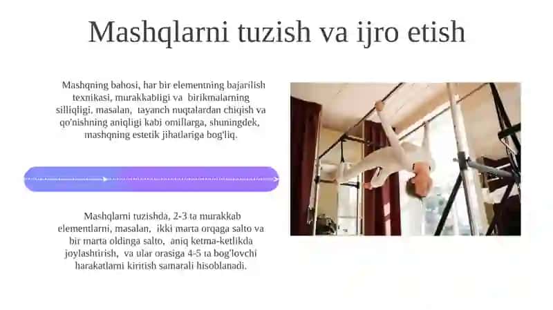 Gimnastika:Dastakli otda bajariladigan mashqlar 4