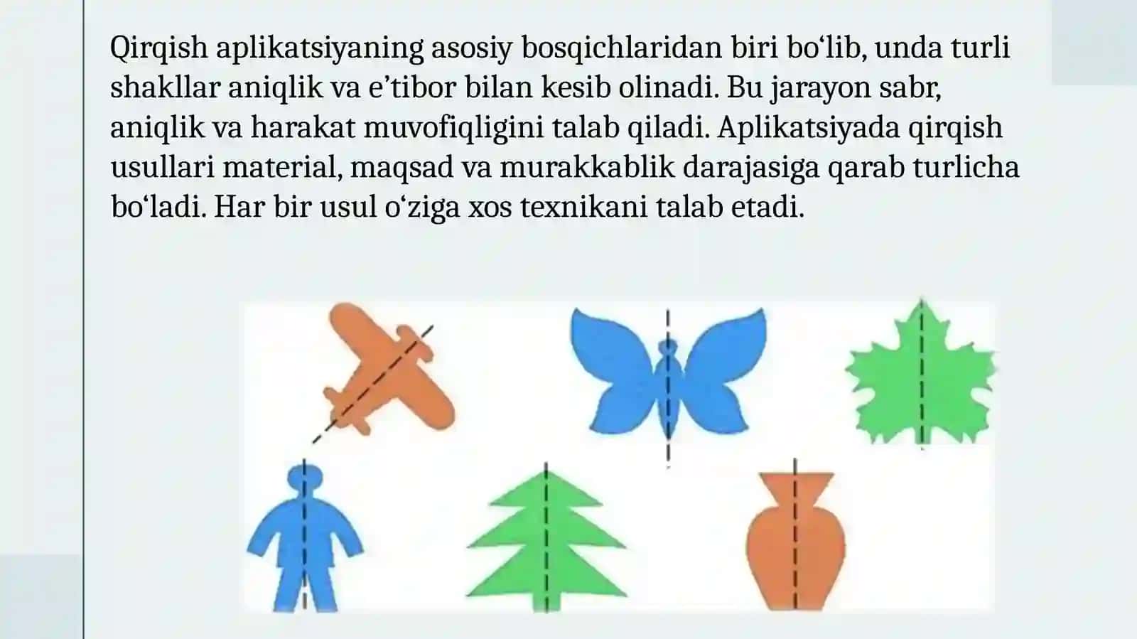 Aplikatsiyada qirqishning xar hil usullarini bajarish 4