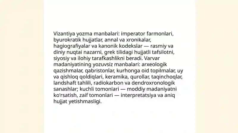 Varvarlar qirolliklarining tashkiltopishi - ilmiy maqola tayyorlash, 2. VI-XI asrlarda Vizantiya imperiyasi Abdurayimov Sobir 4
