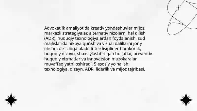Yurist faoliyatida tashabbuskorlik va kreativlik 4