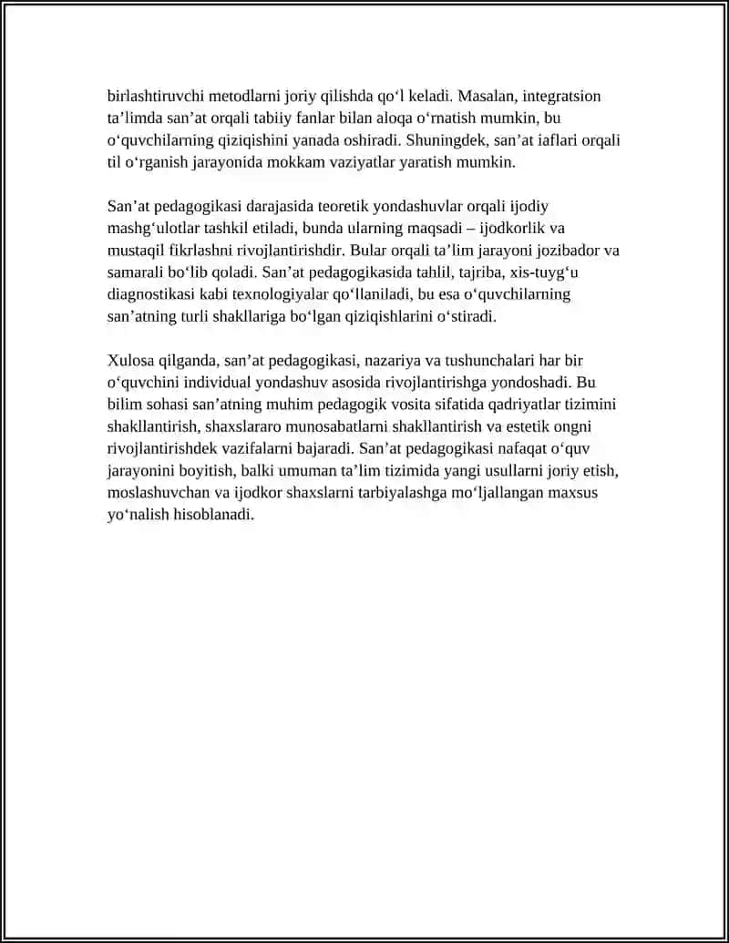 San’at pedagogikasi: nazariya va tushunchalar 4