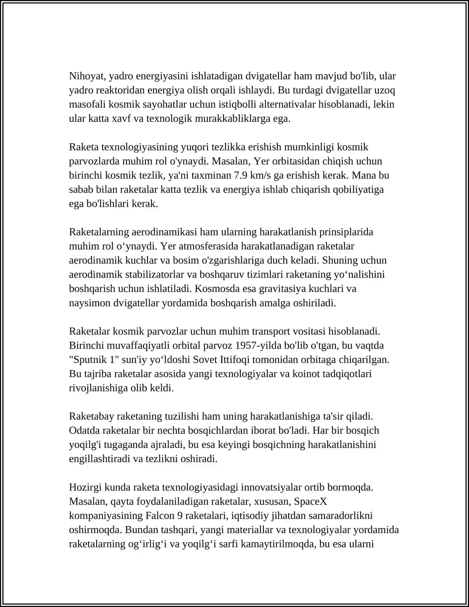 RAKETA KOSMIK TEXNIKA ASOSLARI 4