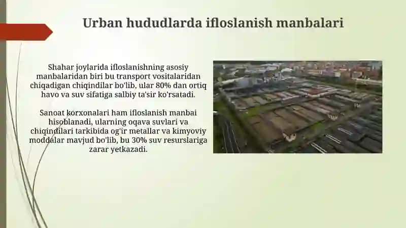 Shahar tumanlarda gidrosferaning ifloslanishi 4