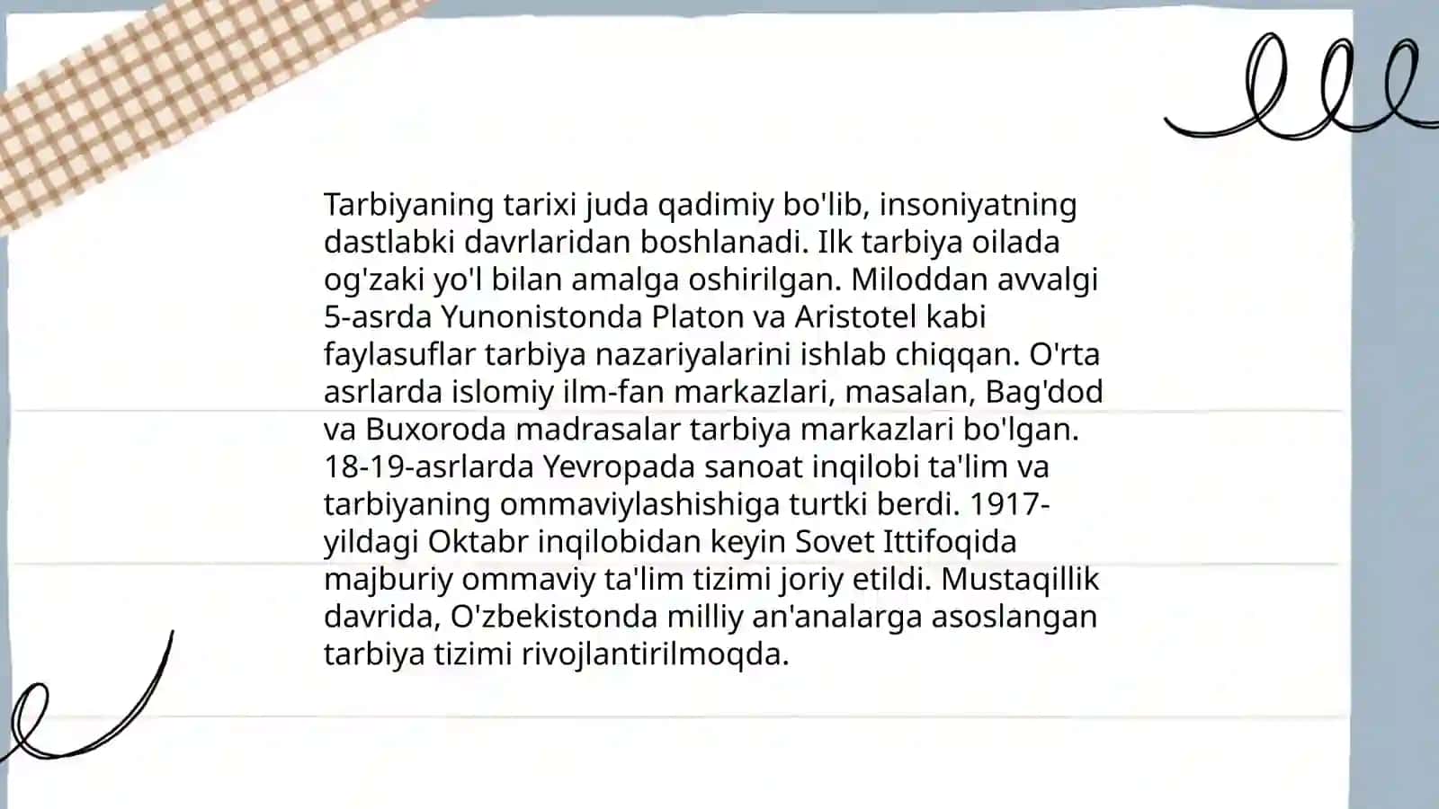 Tarbiya jarayonining mohiyati va Tarbiyaning umumiy metodlari 4