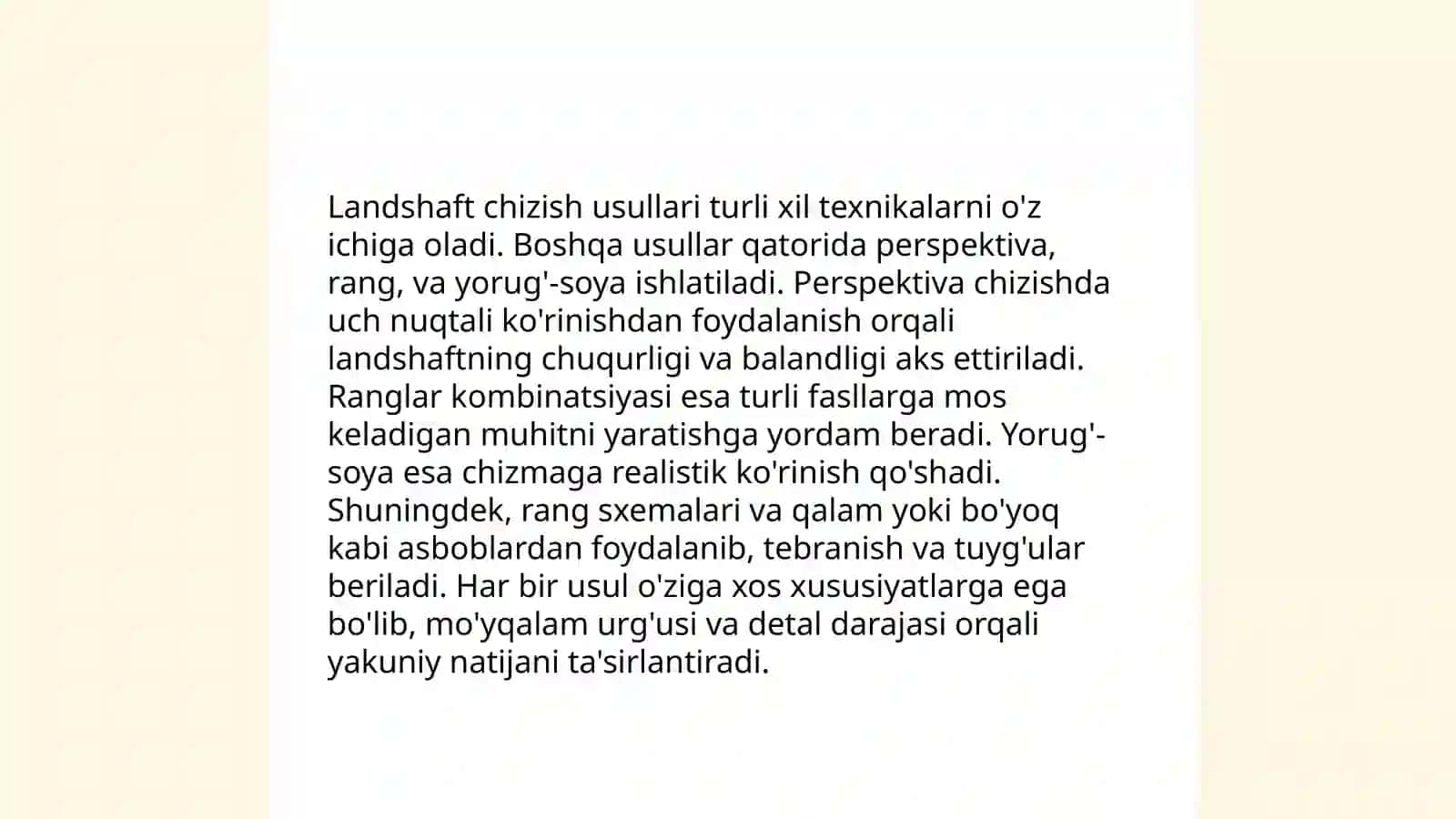 Tabiat rasmini chizish 4