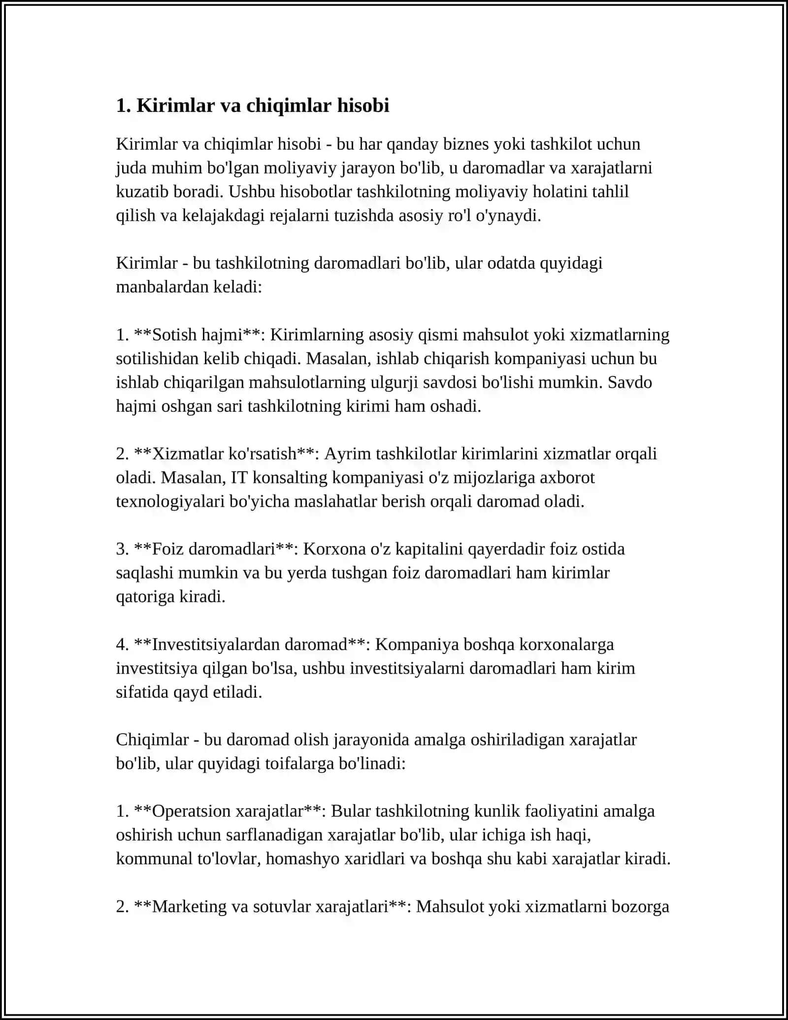 JORIY BUXGALTERIYA HISOBI MA'LUMOTLARI UMUMLASHTIRISH 4