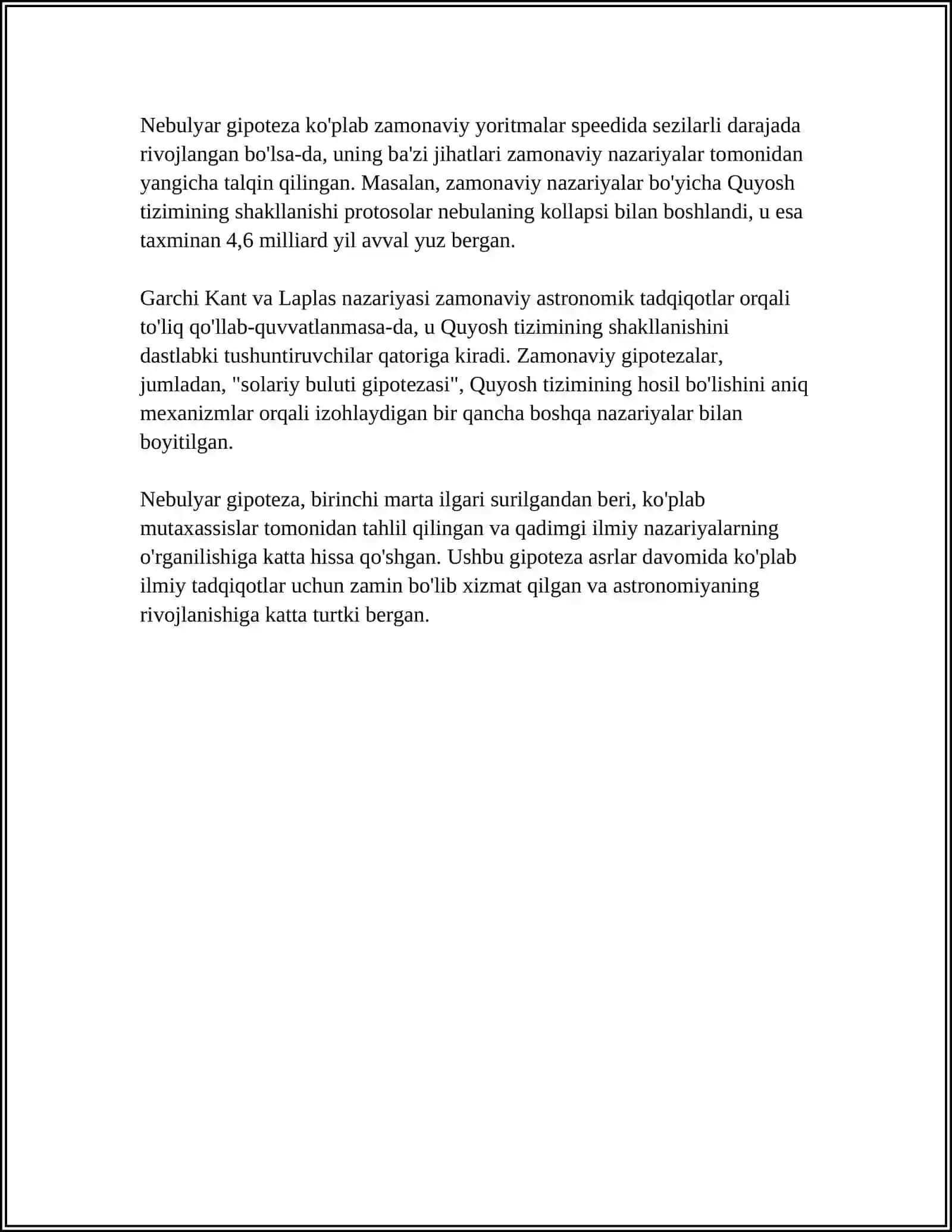 QUYOSH SISTEMASINING PAYDO BO'LISHI HAQIDA TALIMOT 4