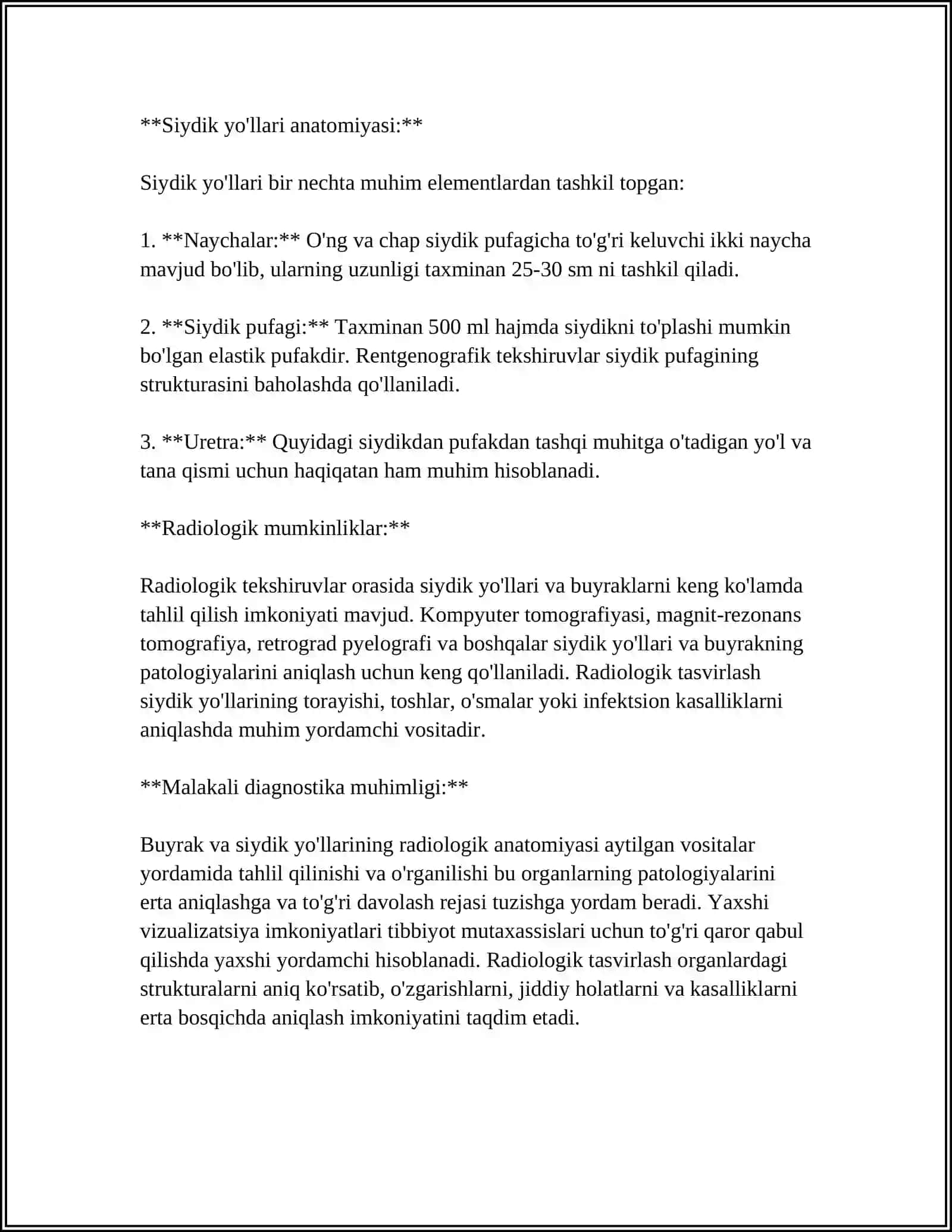BUYRAK VA SIYDIK YO'LLARI NUR TASHXISOTI 4
