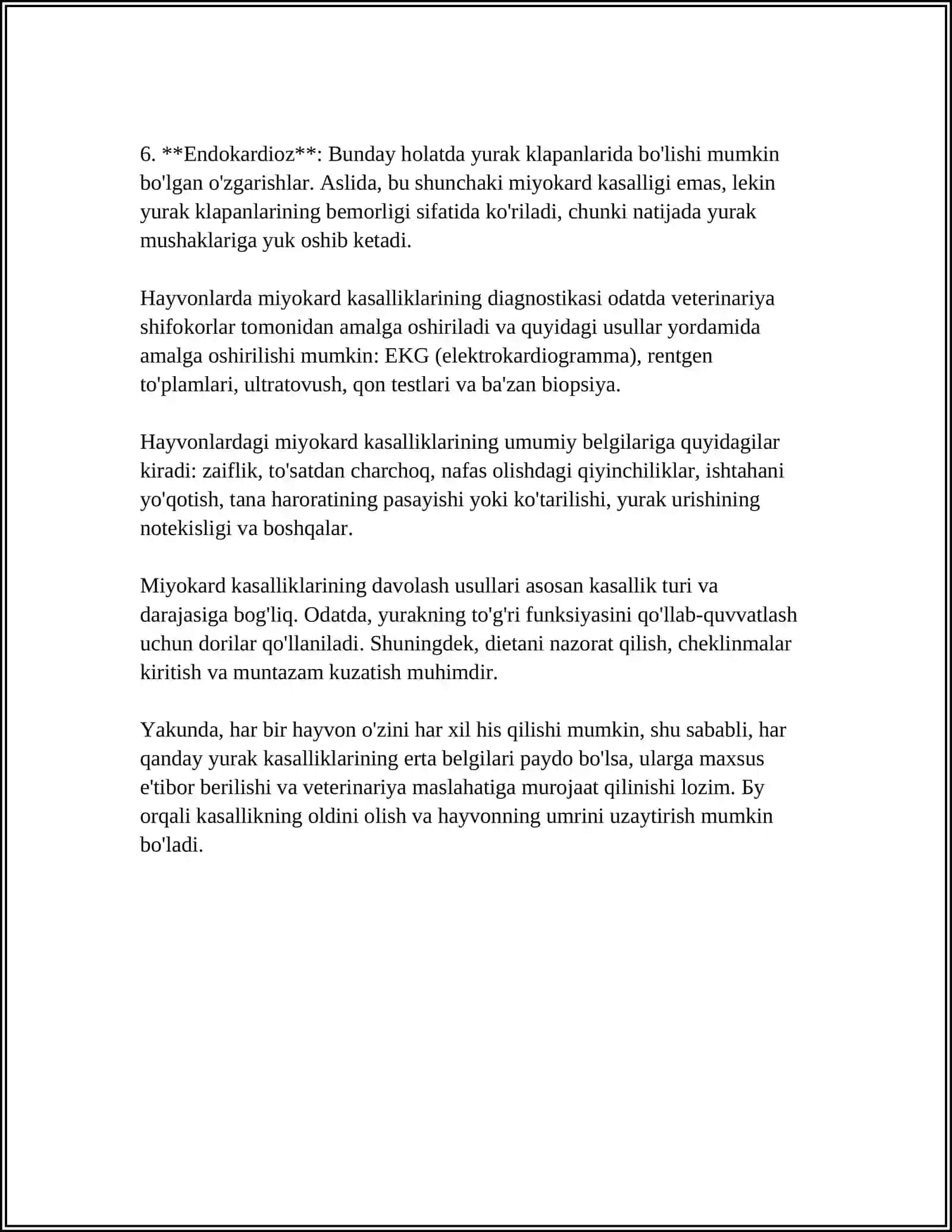 MIOKARD KASALLIKLARI HAYVONLARDA 4