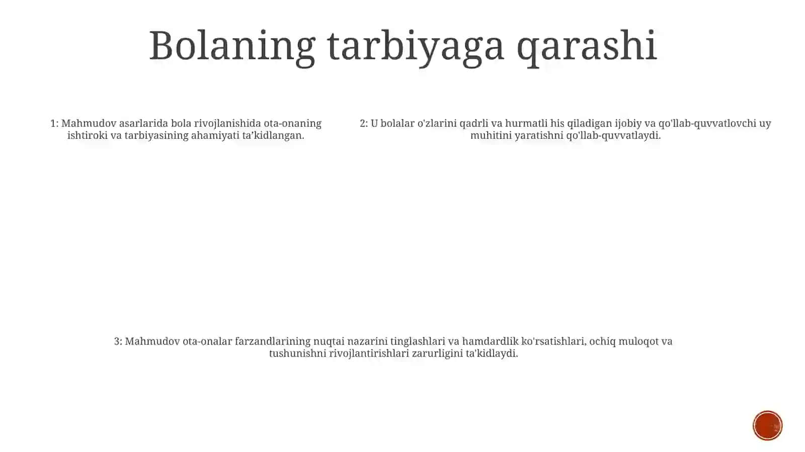 Obidning Mahmudovning "Ota Nega Farzandiga Tanbeh Berdi"Asaridagi Oila Tarbiyasi Haqida Fikrlar 4