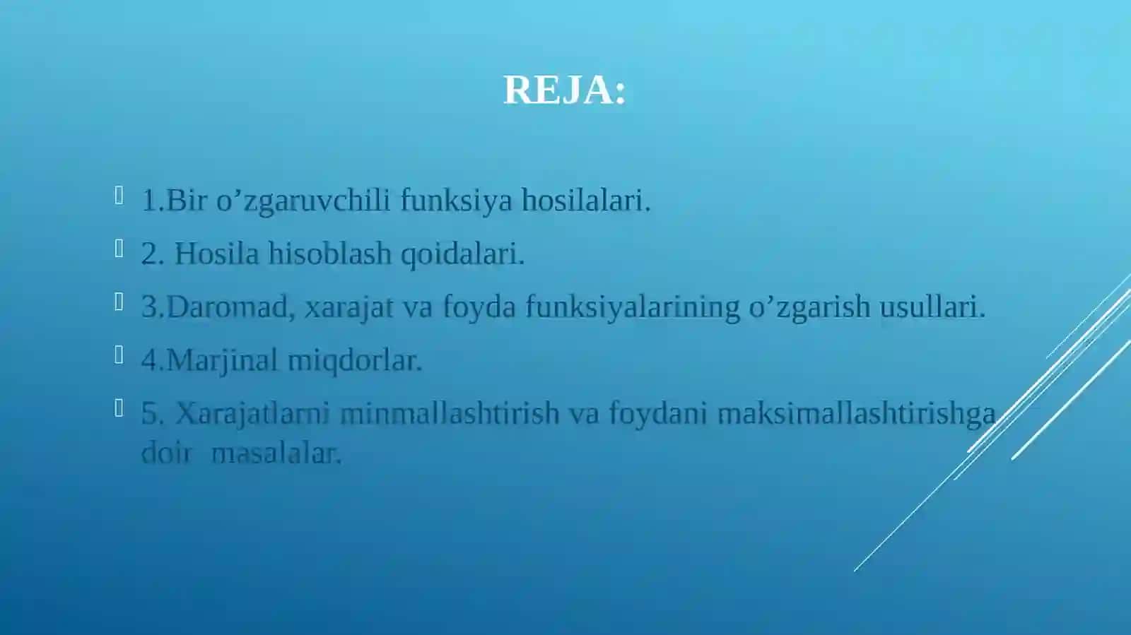 Hotalabsila yordaromaddamida yo’zgarishechiladigan ifoydaqtisodiy mamaksimalsalalar 4