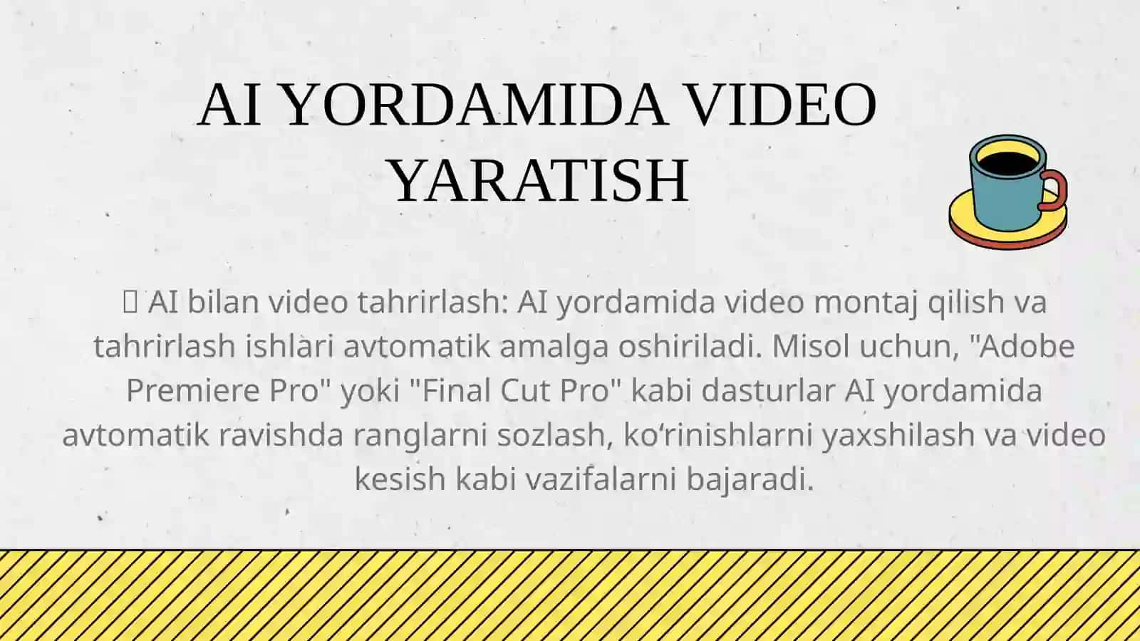 SUN'IY INTELEKTDAN FOYDALANIB AUDIO VIDEOLAR USTIDA AMALLAR 4