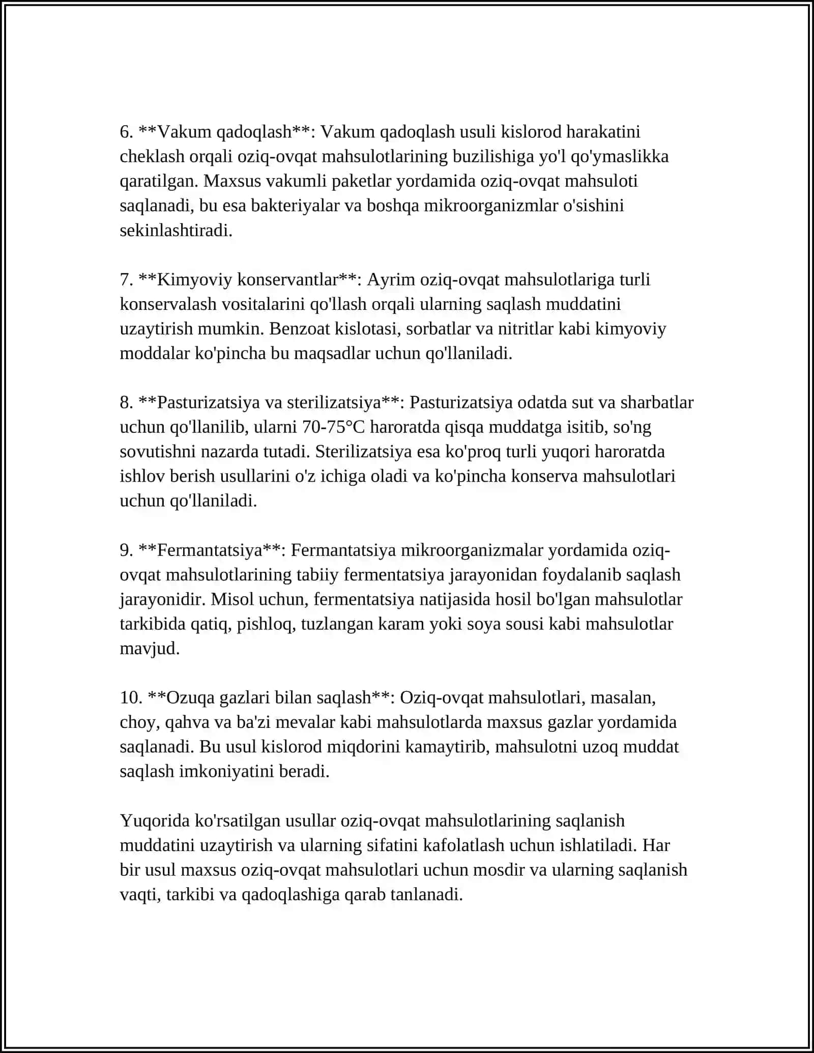 AHOLINING OZIQ OVQAT HAVFSIZLIGINI TAMINLASH 4