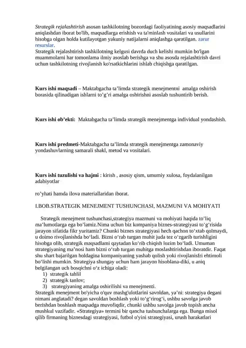 Strategik menejment va maktabgacha ta’limda strategik rejalashtirish 4