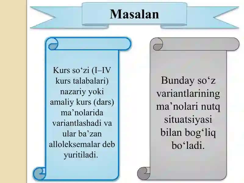 Leksemaning semantik tabiati:Leksema,senema,sema. 4