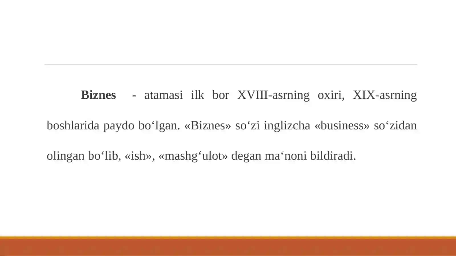 Biznes asoslari faniga kirish 4