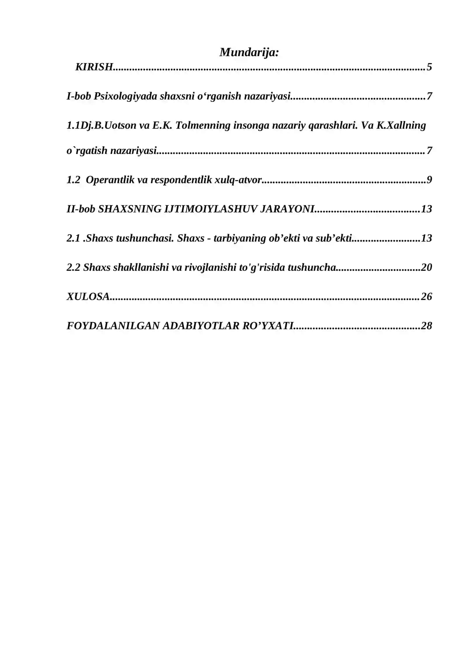 Psixologiyada shaxsni o`rganish nazariyasi 4