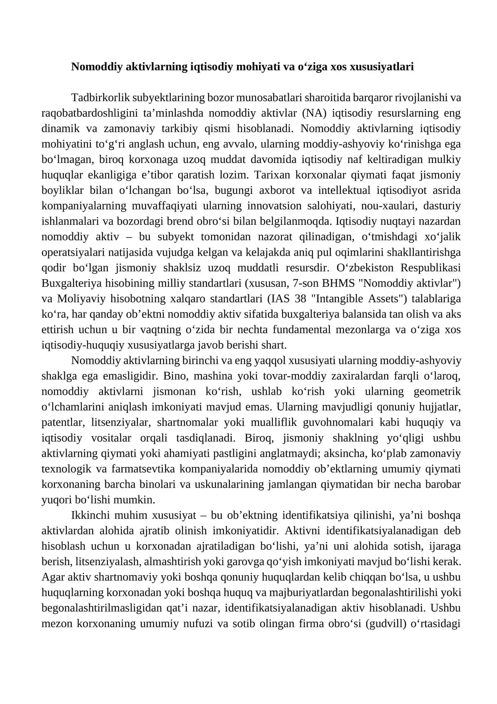 Nomoddiy aktivlar hisobi tadbirkorlik subyektlarida 4