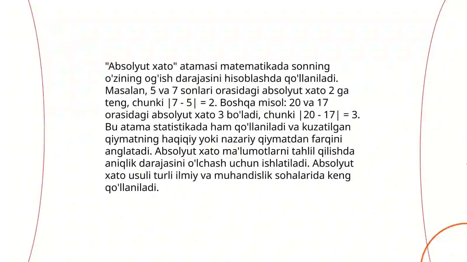 Taqribiy hisob absolyut va nisbiy xato sonlarni yaxlitlash usullari 4