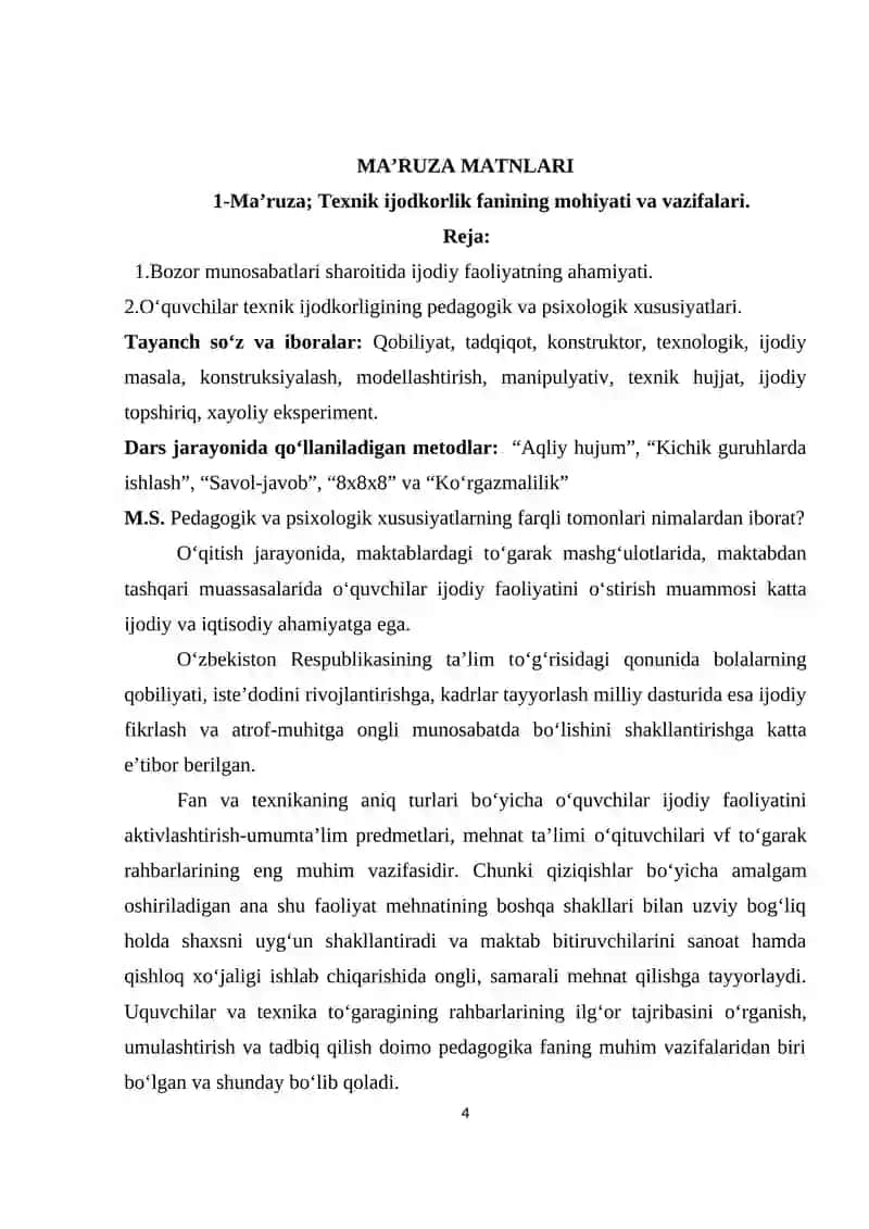 Texnik Ijodkorlik va Dizayn 4