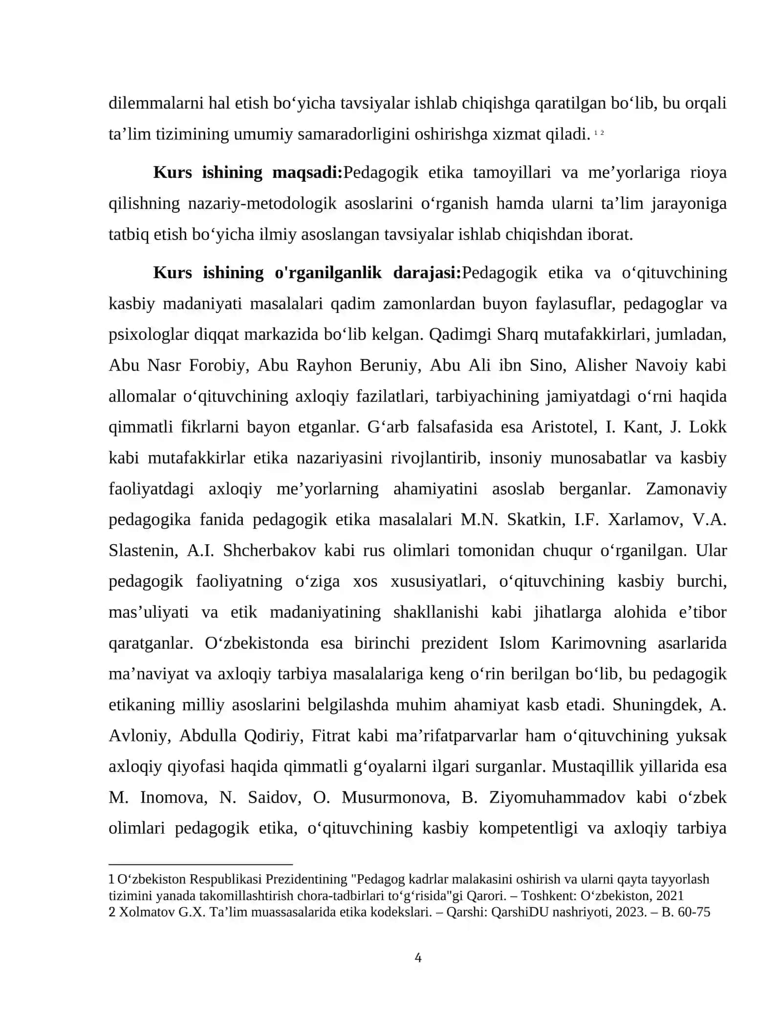 PEDAGOGIK ETIKA VA ETIK MEYORLARGA RIOYA QILISH 4
